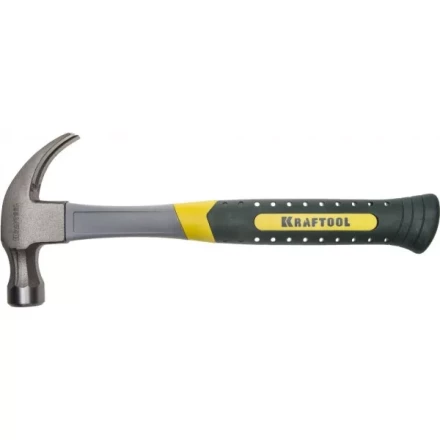 Молоток-гвоздодер 450 г с фиберглассовой рукояткой, KRAFTOOL 20280-450 20280-450 купить в Когалыме