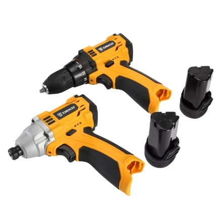 Набор аккумуляторного инструмента DEKO Гайковерт DKIS12 + Дрель DKCD12, 063-4107 купить в Когалыме