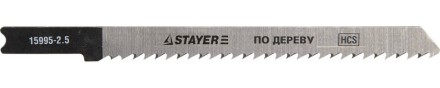 Полотна STAYER &quot;PROFI&quot;, U101B, для эл/лобзика, HCS, по дереву, ДСП, ДВП, US-хвост., шаг 2,5мм, 75мм, 2шт 15995-2.5_z01 купить в Когалыме