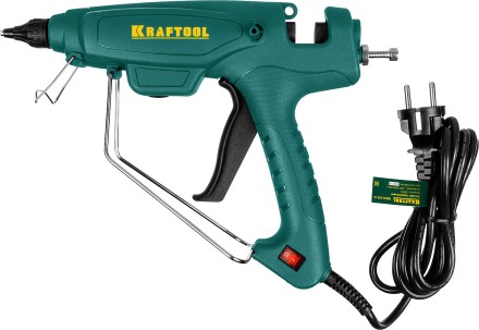 Пистолет клеевой (термоклеящий) &quot;PRO&quot;, KRAFTOOL 06843-220-12, эл, двухкомп корпус, рабоч темп 193град, выход клея 1,2кг/час, d=12мм, 220Вт 06843-220-12 купить в Когалыме