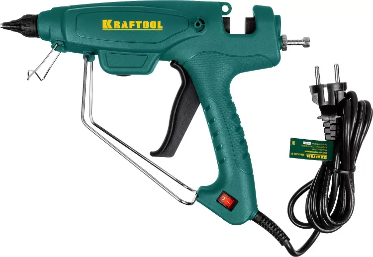 Пистолет клеевой (термоклеящий) "PRO", KRAFTOOL 06843-220-12, эл, двухкомп корпус, рабоч темп 193град, выход клея 1,2кг/час, d=12мм, 220Вт 06843-220-12 купить в Когалыме