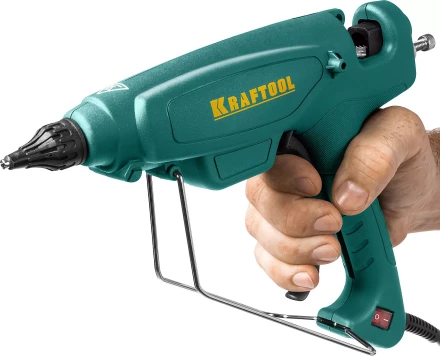Пистолет клеевой (термоклеящий) "PRO", KRAFTOOL 06843-220-12, эл, двухкомп корпус, рабоч темп 193град, выход клея 1,2кг/час, d=12мм, 220Вт 06843-220-12 купить в Когалыме