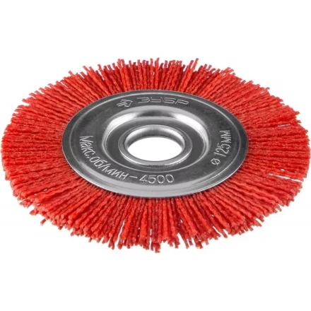 ЗУБР "ПРОФЕССИОНАЛ". Щетка дисковая для УШМ, нейлоновая проволока с абразивным покрытием, 125х22мм 35160-125_z01 купить в Когалыме