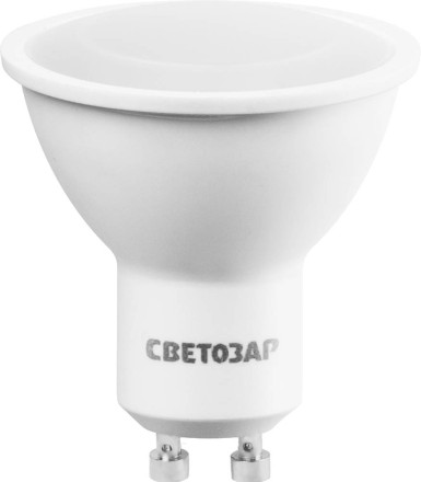 Лампы СВЕТОЗАР светодиодные &quot;LED technology&quot;, цоколь GU10, теплый белый свет (3000К), 220В, 5Вт (35) 44560-35_z01 купить в Когалыме