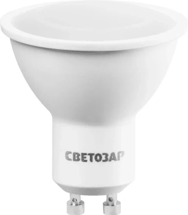 Лампы СВЕТОЗАР светодиодные "LED technology", цоколь GU10, теплый белый свет (3000К), 220В, 5Вт (35) 44560-35_z01 купить в Когалыме