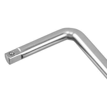 Вороток Г-образный, 375*100 мм, квадрат 1/2", CrV, матовый хром Denzel 14067 купить в Когалыме