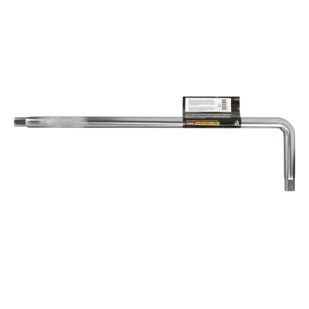 Вороток Г-образный, 375*100 мм, квадрат 1/2", CrV, матовый хром Denzel 14067 купить в Когалыме