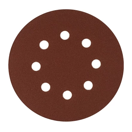 Круг абразивный на ворсовой подложке под "липучку", перфорированный, P 150, 125 мм, 5 шт Сибртех 738077 купить в Когалыме