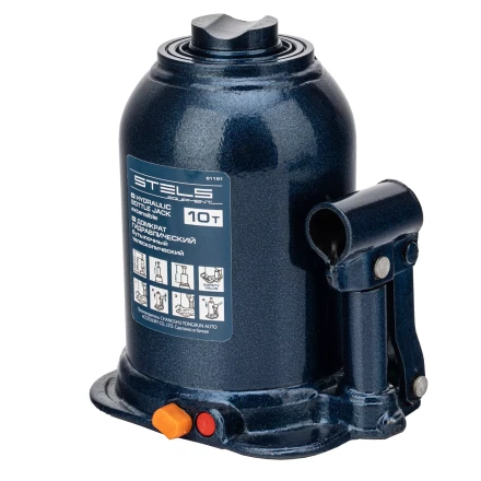 Домкрат гидравлический бутылочный телескопический Stels 51151, 10 т, подъем 180-430 мм купить в Когалыме