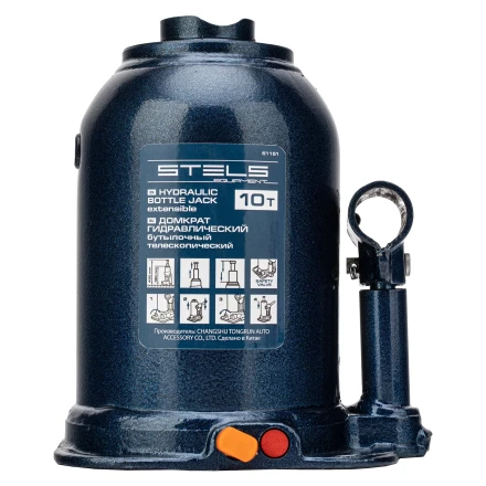 Домкрат гидравлический бутылочный телескопический Stels 51151, 10 т, подъем 180-430 мм купить в Когалыме