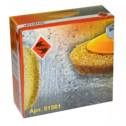 Щетка для УШМ М14/100 мм выгнутая сталь прямая Энкор 51561 купить в Когалыме