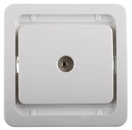 Розетка СВЕТОЗАР "ГАММА" телевизионная одинарная, цвет белый SV-54115-W купить в Когалыме