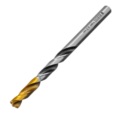 Сверло спиральное по металлу Denzel 6,5 x 93мм, Р6М5, Golden Tip, многогранная заточка, 718279