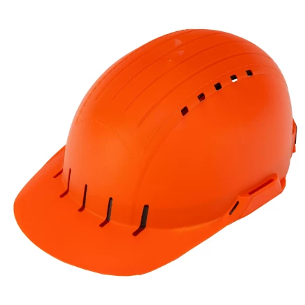 Каскетка защитная "Стиль", пластиковая, оранжевая Сибртех 89169 купить в Когалыме