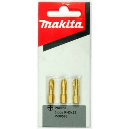 Биты Makita PH3 25мм 3шт, алмазные (P-38598) купить в Когалыме
