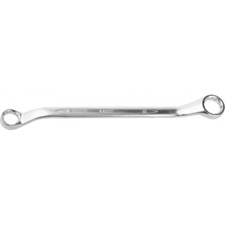 Ключ ЗУБР "ПРОФИ" гаечный накидной изогнутый, Cr-V сталь, хромированный, 19х22мм 27132-19-22 купить в Когалыме
