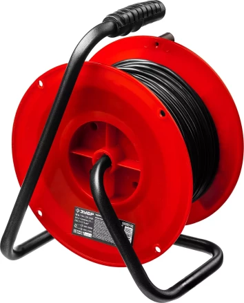 Удлинитель на катушке "ПВС 307", 50 м, 2500 Вт, 4 гнезда, ПВС 3х0,75 кв мм, ЗУБР 55083-50 купить в Когалыме