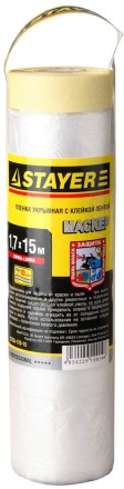 Пленка STAYER &quot;PROFESSIONAL&quot; защитная с клейкой лентой &quot;МАСКЕР&quot;, HDPE, 9мкм, 1,7х15м 12255-170-15 купить в Когалыме