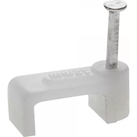 ЗУБР "МАСТЕР". Скоба-держатель для плоского кабеля, с оцинкованным гвоздем, 9 мм, 40 шт 45112-09 купить в Когалыме