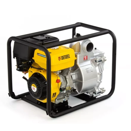 Мотопомпа бензиновая для грязной воды PX-80D, 15 л.с, 3", 1500 л/мин, глубина 8 м , напор 30 м Denzel 99204 купить в Когалыме