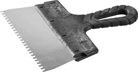 Шпатель ЗУБР "МАСТЕР" ФАСАДНЫЙ, нержавеющее полотно, 200мм, зуб 4х4мм 10078-20-04 купить в Когалыме