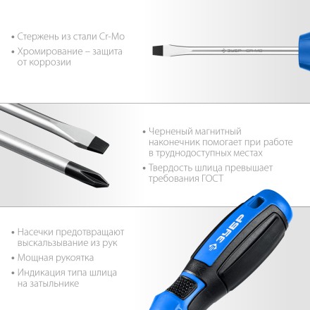 ЗУБР 18 предм., набор отверток, Профессионал (25242) купить в Когалыме