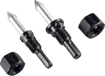 Набор коронок-чашек ЗУБР "ПРОФЕССИОНАЛ" c карбид-вольфрамовым нанесением, 6 коронок-чашек O 22, 28, 35, 44, 68, 73 мм, 2 державки со сверлами, ключ 33360-H6_z01 купить в Когалыме