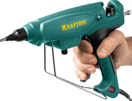 Пистолет клеевой (термоклеящий) "PRO", KRAFTOOL 06843-300-12, электр, двухкомп корпус, регулятор темп, выход клея 1,5 кг/час, d=12мм, 300Вт 06843-300-12 купить в Когалыме