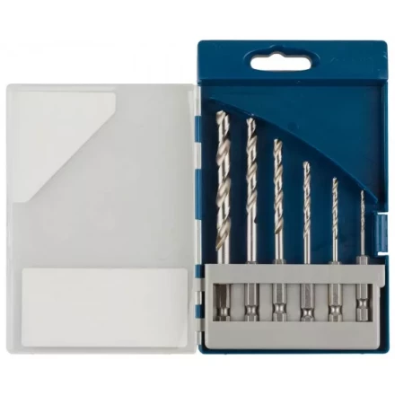 Набор ЗУБР "ЭКСПЕРТ":  Сверла  по металлу, шестигранный хвостовик 1/4", быстрорежущая сталь Р6М5, 4,5,6,8,10мм, 5 пред 29623-H5 купить в Когалыме