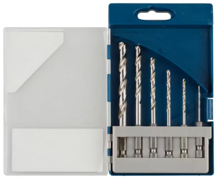 Набор ЗУБР "ЭКСПЕРТ":  Сверла  по металлу, шестигранный хвостовик 1/4", быстрорежущая сталь Р6М5, 4,5,6,8,10мм, 5 пред 29623-H5 купить в Когалыме