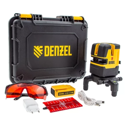 Лазерный уровень LX 05 Red, 20 м, 635 нм, аккумулятор Li 5200 mAh, резьба 5/8" Denzel 35071 купить в Когалыме