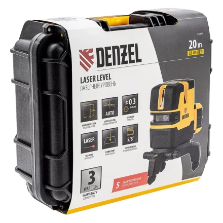 Лазерный уровень LX 05 Red, 20 м, 635 нм, аккумулятор Li 5200 mAh, резьба 5/8" Denzel 35071 купить в Когалыме