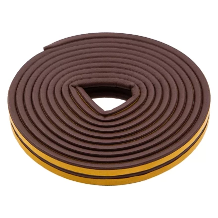 Уплотнитель резиновый, 6 м, профиль "P", коричневый Сибртех 88918 купить в Когалыме